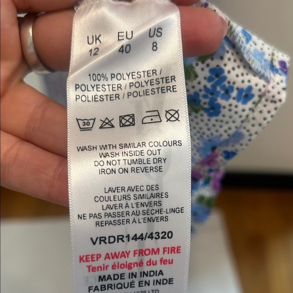 ASOS Maternity Floral Maxi Dress - Blue and Purple size USA 8 medium - Picture 3 of 10